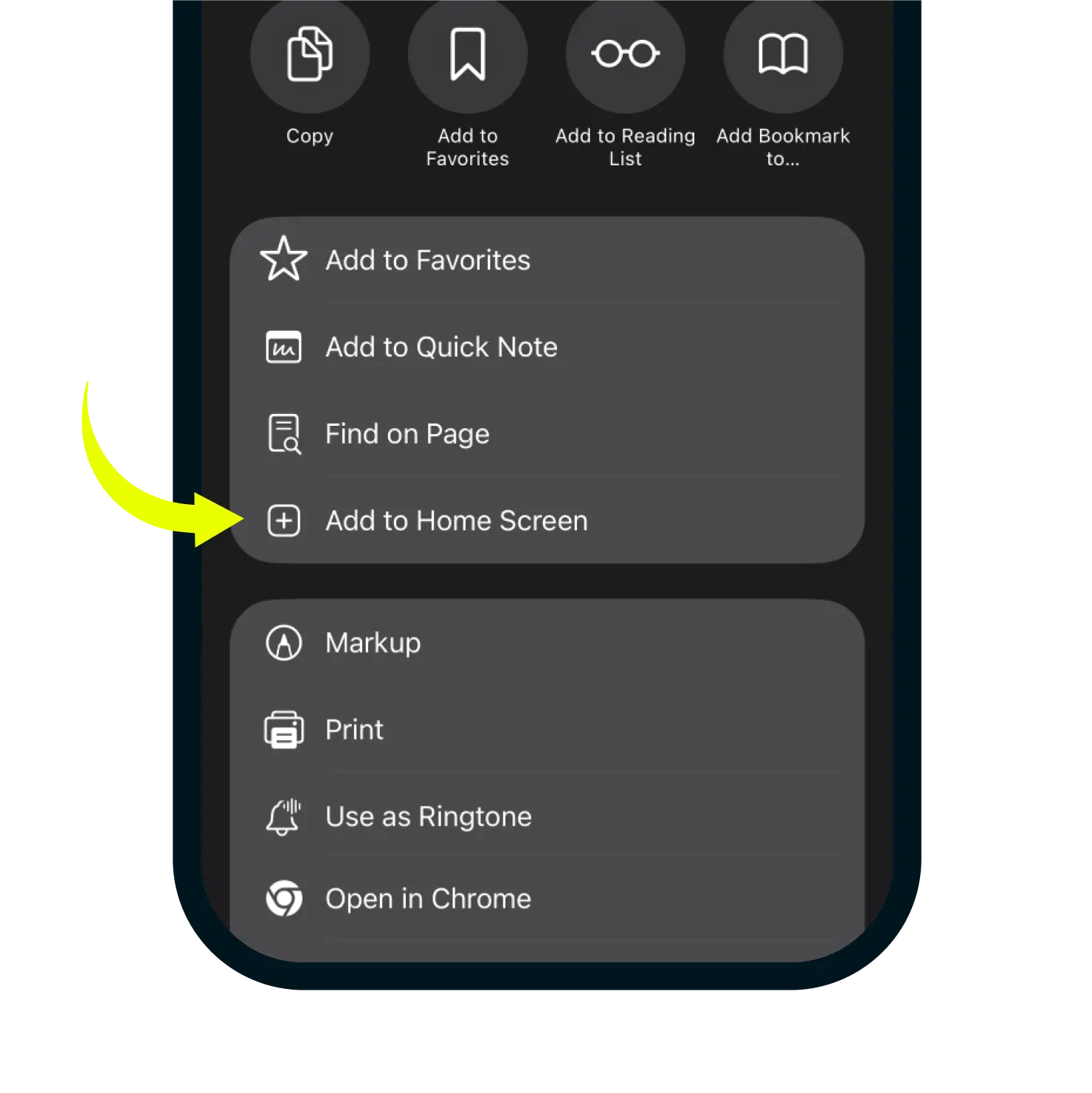 selectAddToHomeScreen